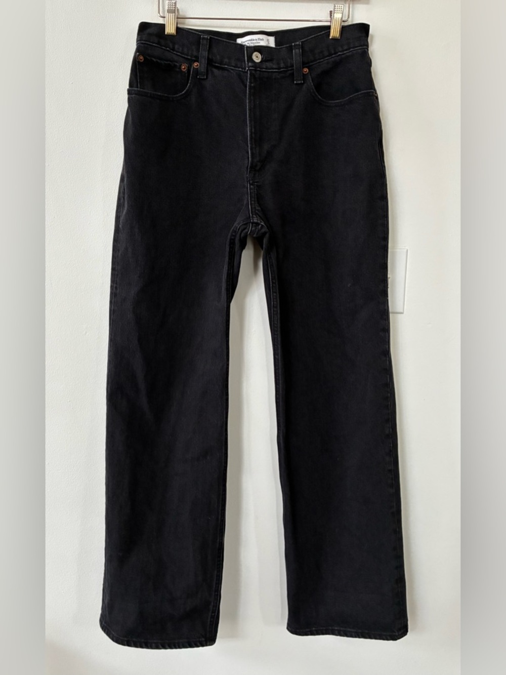 Abercrombie and Fitch 90s Relaxed Jeans  High Rise Black